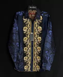 Robert Graham THE GOLDEN Matador LIMITED EDITION $698 NWT Classic Fit Large - Picture 1 of 4