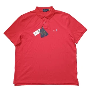 Polo Ralph Lauren Shirt Mens XL Red Polo Logo Short Sleeve NWT - Picture 1 of 15
