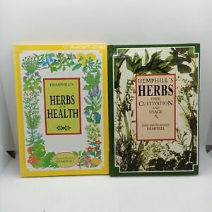 2x John Hemphill Herbs Hardcover Books Bundle Lot Medicine, Health, Cultivation 