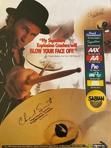 Red Hot Chili Peppers, Chad Smith, Sabian Cymbals, Full Page Vintage Print Ad - Picture 1 of 1