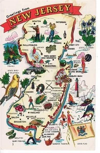 COOL NEW JERSEY STATE MAP GLOSSY POSTER PICTURE PHOTO devils nets 2146 - Picture 1 of 1