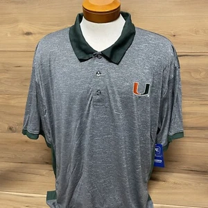 NWT Mens University of Miami Hurricanes Pro Edge Embroidered Logo Polo shirt 3XL - Picture 1 of 7