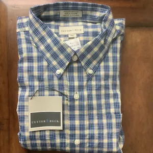 Cutter & Buck Men's Business Casual Button Down Cotton Shirt Sz XXL/TTG NEW - Picture 1 of 12