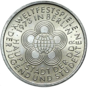 Commemorative coin East Germany GDR 10 Mark 1973 A Weltfestspiele der Jugend UNC - Picture 1 of 2