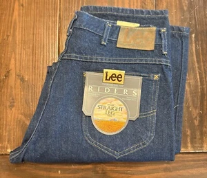 NUEVO Pantalones de mezclilla azules regulares de pierna recta LEE RIDER 33x32 para hombre nuevos con etiquetas EE. UU. - Imagen 1 de 6