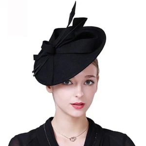 Elegantes formelles Damenkleid Kirche Derby Fedoras faszinierend Wolle Pillendose Hut - Bild 1 von 3