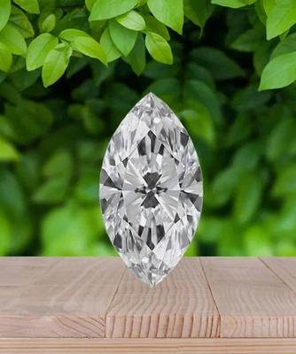 Marquise Cut 1 Pc Loose CVD Diamond D Color 2 x 4 mm IF Clarity Certified - Image 1 of 4