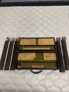 Vintage ROTTGAMES Majong MAH JONG Bakelite Set 152 Pieces 5 Trays Case Dice - Picture 1 of 22