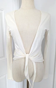 J.Jill Ivory Off White Featherweight Wrap Pima Cotton Lightweight Cardigan XS - Picture 1 of 10