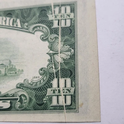 1950 A Federal Reserve $10 Note ~ Paper Crease Gutter Fold ERROR ~ Choice Unc~🔥 - Image 1 of 4