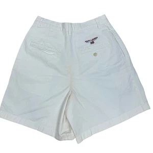 VTG Ralph Lauren Polo Sport Shorts Womens 6 White Pleated USA Union Made - Picture 1 of 10