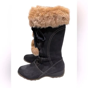 Sporto lila blau mit braunem Kunstfell Schneestiefel Größe 9 - Bild 1 von 5