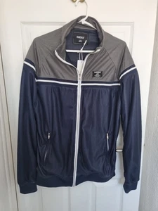 Rascals COPENHAGEN Ribbed TRACK Top Grey/Navy M - Picture 1 of 7