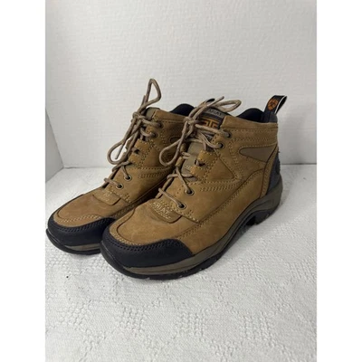 Botines con cordones de cuero tostado Ariat para mujer talla 7C Foto 1 de 4