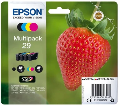 Epson 29 Strawberry Genuine Multipack, 4-colours Ink Cartridges, Claria Home Ink - Bild 1 von 4