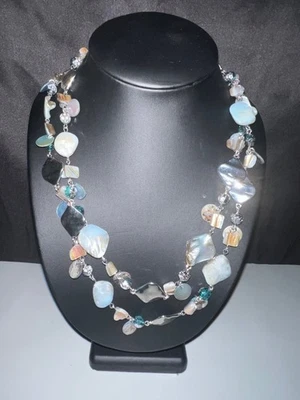 Lia Sophia Silver Tone Shell Elongated Necklace - Excellent Condition - Image 1 of 4