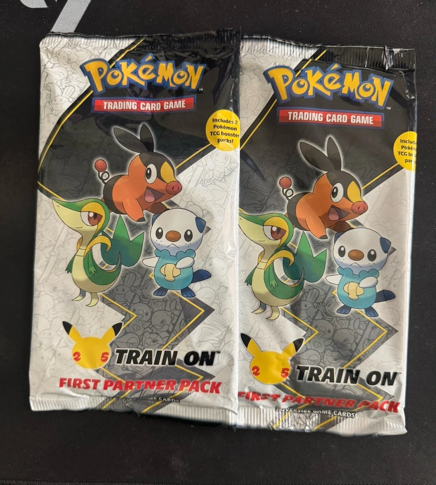 2021 Pokemon Train On First Partner Pack Jumbo Cards Unova Two Booster Packs - Image 1 of 1