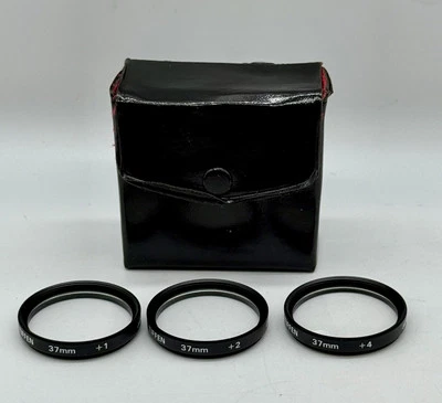 Tiffen 37mm High Res Close Up Filter 3 Piece Set +1 +2 +4 Japan With Case - Image 1 of 4
