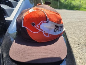 De colección Cleveland Browns Snapback Sombrero Casco Logo Eastport - Imagen 1 de 4