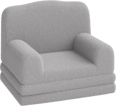 Sofá y tumbona convertible para niños, cojín de alta densidad, funda lavable Foto 1 de 4