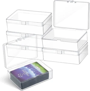6 Pcs Playing Card Boxes Clear Plastic Deck Cases Trading Card Storage Boxes Com - Picture 1 of 12