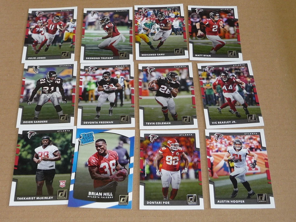 2017 Panini Donruss ATLANTA FALCONS TEAM SET 12 CARTAS JULIO JONES MATT RYAN Foto 1 de 1