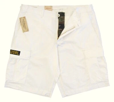 Hombres Polo Ralph Lauren DENIM SUPPLY Crusade Militar Blanco Carga Pantalones Cortos Camuflados 29 W Foto 1 de 4