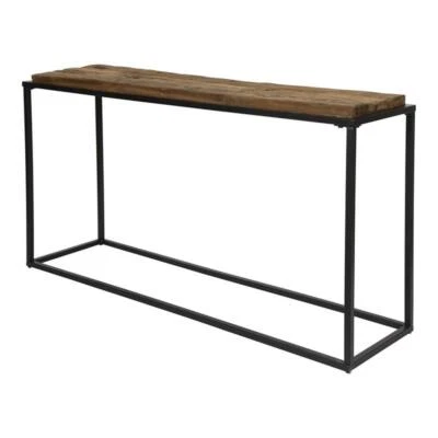 Uttermost Holston Salvaged Wood and Iron Console Table in Oak - Image 1 of 4