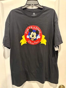 Disney Parks Mickey Mouse Pin Trading Trader schwarz T-Shirt XL Extra Large 2025 - Bild 1 von 6