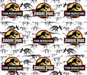 Dinosaur Jurassic Park Personalised gift wrapping paper Birthday - Picture 1 of 1