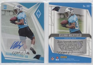 2019 Panini Phoenix Rookies Auto Silver Elijah Holyfield #193 Rookie Auto RC