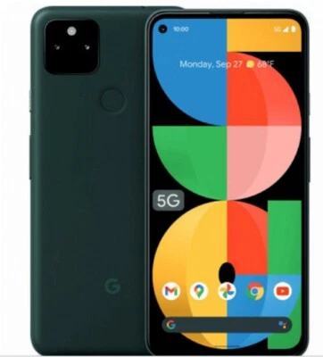 Google Pixel 5A 5G 128GB ROM Black Green Color Original Android Smartphone - Imagen 1 de 4