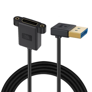 DisplayPort 1.4 Ultrafine Male to Female Extension Cable 8K 60hz 4K 144hz 30cm - Picture 1 of 13