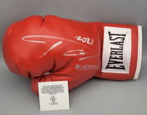 PENOMA DE BOXEO TEÓFIMO "LA TOMA DE POSESIÓN" FIRMADO POR LÓPEZ GUANTE DE BOXEO CERTIFICADO DE AUTENTICIDAD - Imagen 1 de 2