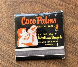 Vintage Matchbook - Coco Palms Resort - Wailua Beach Kauai Hawaii - Picture 1 of 4