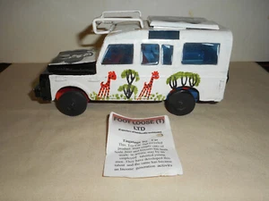 Tingatinga Safari Land Cruiser Handmade Recycled Tin Cans Toy Car Made in AFRICA - Picture 1 of 12