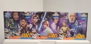 Original Trilogy Star Wars 3 in 1 Panoramic Jigsaw Puzzle Set / 211 Pieces NEW - Picture 1 of 2