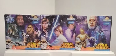 Original Trilogy Star Wars 3 in 1 Panoramic Jigsaw Puzzle Set / 211 Pieces NEW - Image 1 of 2