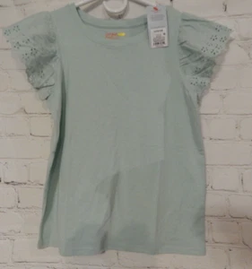 Girls Mint Cat & Jack Short Ruffled Sleeve Shirt size S (6-7) - Picture 1 of 4