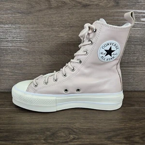 Zapatillas deportivas Converse Chuck Taylor talla UK 5 de cuero rosa polvoriento extra altas  - Imagen 1 de 20