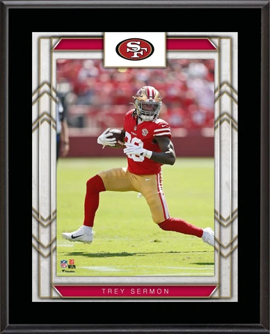 Trey Sermon San Francisco 49Ers 10.5" X 13" Player Plaque Cover