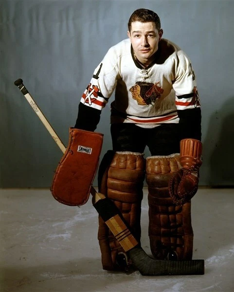Foto de 8x10 de Glenn Hall Chicago Black Hawks Foto 1 de 1