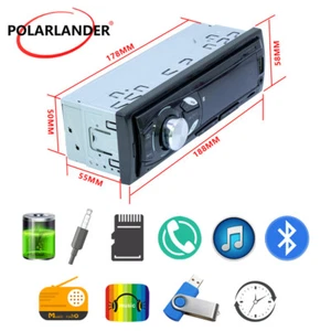 Single 1 Din Car Stereo Bluetooth Player Digital Radio FM MP3 USB/AUX/TF In-Dash - Picture 1 of 14