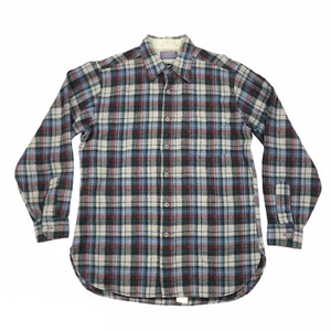 Vintage PENDLETON Men's Plaid Wool Shirt Size L Large Button Front Front Pocket - Picture 1 of 7
