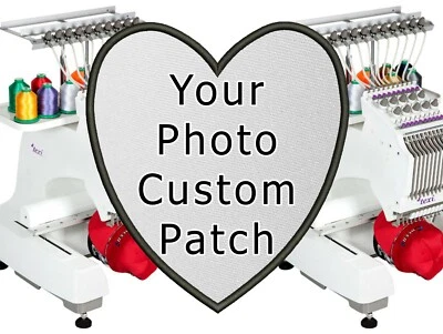 SEW ON Heart 3″ - 13″ Patch, Custom Patch, Photo Patch, Personalized Back Patch - Image 1 of 2