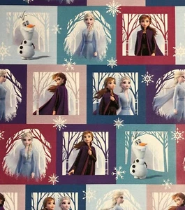 Frozen Heavyweight Gift Wrap 60sqft Wrapping Paper Holiday Blue Disney - Picture 1 of 1