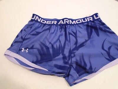 Shorts Under Armour Girls Size  XL (18) 30-32 Loose fit,sports Purple Black - Image 1 of 3