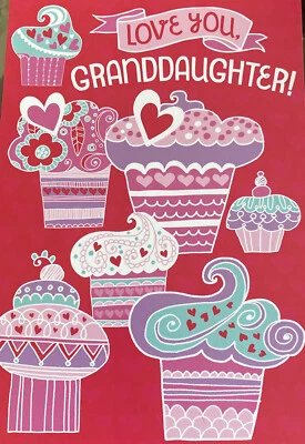 Happy Valentine’s Day, Love You Granddaughter, Hallmark, Greeting Card — 第 1/3 张图片