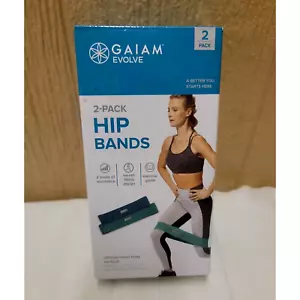 Gaiam Evolve Hip Bands 2-pack Non-Roll Fabric Design Exercise Guide Included - Picture 1 of 5