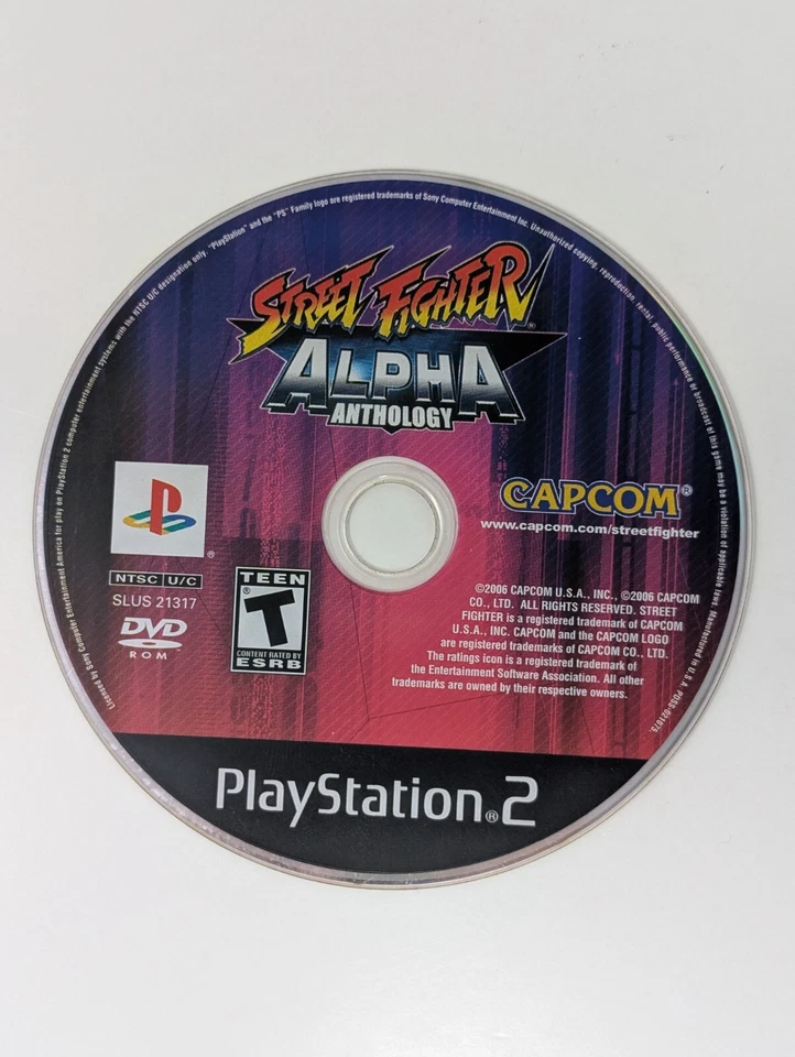 Street Fighter Alpha Anthology (PlayStation 2, PS2) - Disc Only Tested/Working - Image 1 of 1